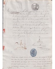 1857-PS-19 ESPAÑA SPAIN REVENUE SEALLED PAPER PAPEL SELLADO 1857 SELLO 4to.