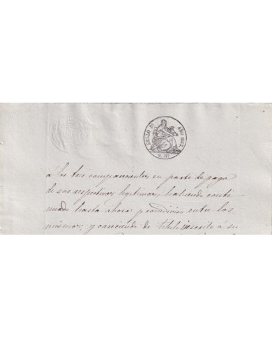 1863-PS-33 ESPAÑA SPAIN REVENUE SEALLED PAPER PAPEL SELLADO 1863 SELLO 9no.