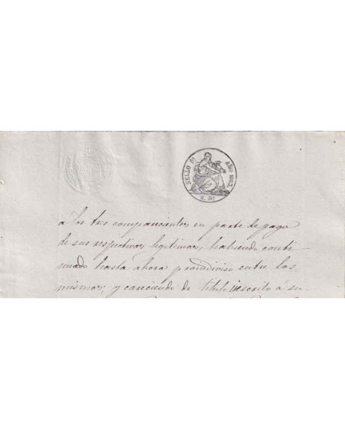 1863-PS-33 ESPAÑA SPAIN REVENUE SEALLED PAPER PAPEL SELLADO 1863 SELLO 9no.