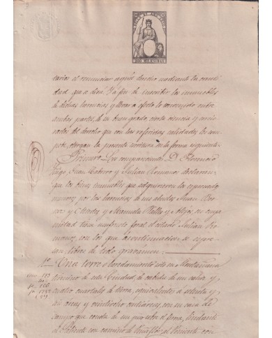 1870-PS-93 ESPAÑA SPAIN REVENUE SEALLED PAPER PAPEL SELLADO 1870 SELLO 9no.