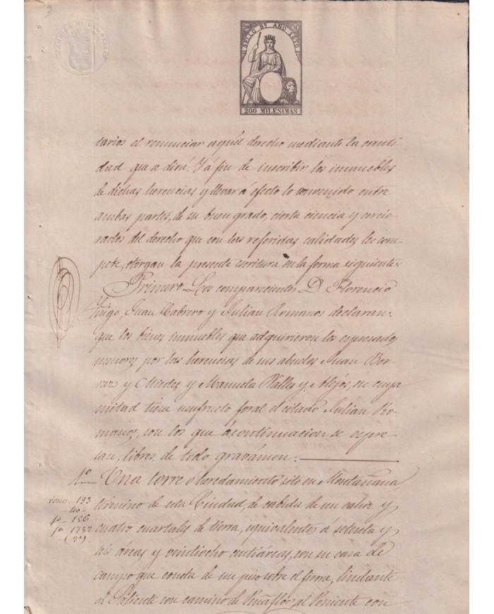 1870-PS-93 ESPAÑA SPAIN REVENUE SEALLED PAPER PAPEL SELLADO 1870 SELLO 9no.