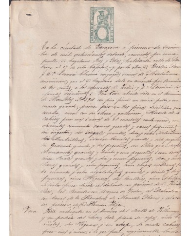 1870-PS-95 ESPAÑA SPAIN REVENUE JUDICIAL SEALLED PAPER PAPEL SELLADO 1870 400mls.
