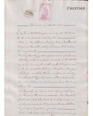 1872-PS-24 ESPAÑA SPAIN REVENUE SEALLED PAPER PAPEL SELLADO 1872 SELLO 6to.