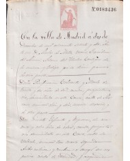 1872-PS-25 ESPAÑA SPAIN REVENUE SEALLED PAPER PAPEL SELLADO 1872 SELLO 6to.