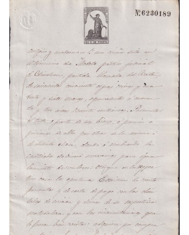 1872-PS-26  ESPAÑA SPAIN REVENUE SEALLED PAPER PAPEL SELLADO 1872 SELLO 11no.