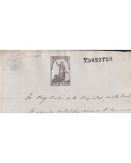 1872-PS-27 ESPAÑA SPAIN REVENUE SEALLED PAPER PAPEL SELLADO 1872 SELLO 11no.