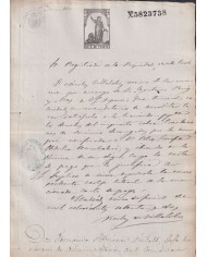 1872-PS-27 ESPAÑA SPAIN REVENUE SEALLED PAPER PAPEL SELLADO 1872 SELLO 11no.