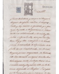 1874-PS-25 ESPAÑA SPAIN REVENUE SEALLED PAPER PAPEL SELLADO 1874 SELLO 11no.