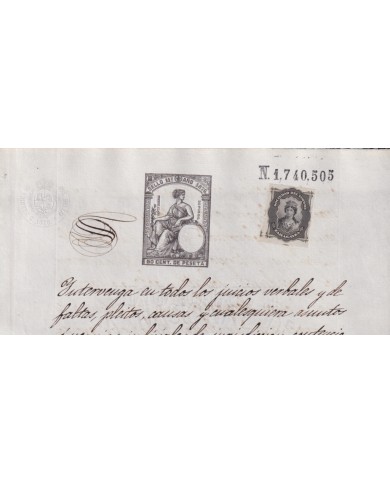 1876-PS-14 ESPAÑA SPAIN REVENUE SEALLED PAPER SOC TIMBRE ZARAGOZA 1876 SELLO 11no.