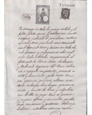 1876-PS-14 ESPAÑA SPAIN REVENUE SEALLED PAPER SOC TIMBRE ZARAGOZA 1876 SELLO 11no.
