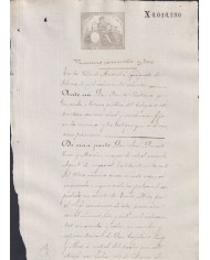 1880-PS-13 ESPAÑA SPAIN REVENUE SEALLED PAPER PAPEL SELLADO 1880 SELLO 1ro.