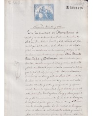 1880-PS-15 ESPAÑA SPAIN REVENUE SEALLED PAPER PAPEL SELLADO 1880 SELLO 8vo.