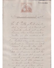 1880-PS-16 ESPAÑA SPAIN REVENUE SEALLED PAPER PAPEL SELLADO 1880 SELLO 6to.