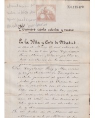 1880-PS-17 ESPAÑA SPAIN REVENUE SEALLED PAPER PAPEL SELLADO 1880 SELLO 6to.
