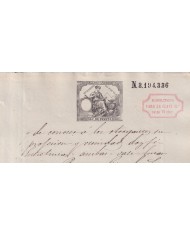 1882-PS-15 ESPAÑA SPAIN REVENUE SEALLED PAPER OVERPRINT 1882 11º FOR 12º.