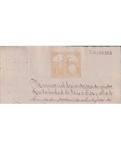 1886-PS-12 ESPAÑA SPAIN REVENUE SEALLED PAPER PAPEL SELLADO 1886 SELLO 9º.