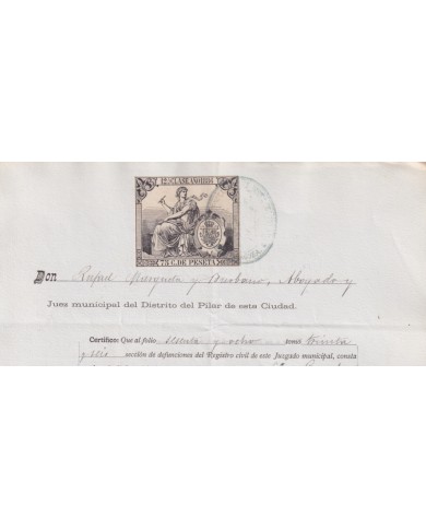 1886-PS-15 ESPAÑA SPAIN ORDINARY PAPER WITH POLIZA SEALLED PAPER 1886 SELLO 12º.