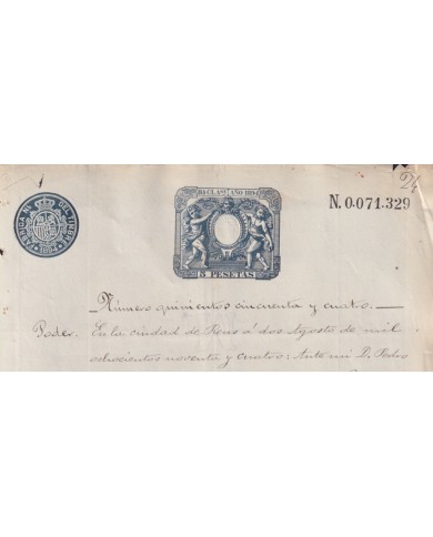 1894-PS-12 ESPAÑA SPAIN REVENUE SEALLED PAPER PAPEL SELLADO 1894 SELLO 8º.