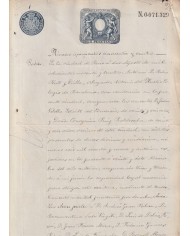 1894-PS-12 ESPAÑA SPAIN REVENUE SEALLED PAPER PAPEL SELLADO 1894 SELLO 8º.