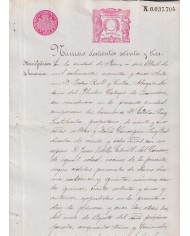 1895-PS-7 ESPAÑA SPAIN REVENUE SEALLED PAPER PAPEL SELLADO 1895 SELLO 8º.