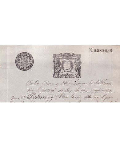 1895-PS-8  ESPAÑA SPAIN REVENUE SEALLED PAPER PAPEL SELLADO 1895 SELLO 13º.