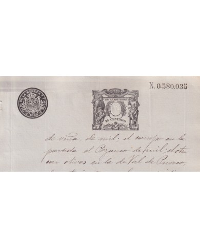 1895-PS-10 ESPAÑA SPAIN REVENUE SEALLED PAPER PAPEL SELLADO 1895 SELLO 13º.