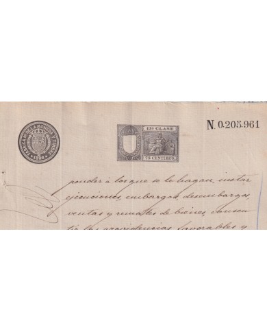 1896-PS-18 ESPAÑA SPAIN REVENUE SEALLED PAPER PAPEL SELLADO 1896 SELLO 13º.