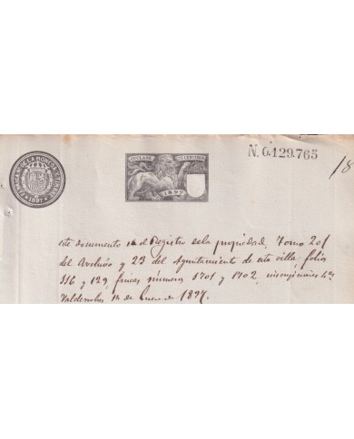 1897-PS-13 ESPAÑA SPAIN REVENUE SEALLED PAPER PAPEL SELLADO 1897 SELLO 13º.
