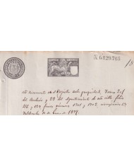 1897-PS-13 ESPAÑA SPAIN REVENUE SEALLED PAPER PAPEL SELLADO 1897 SELLO 13º.