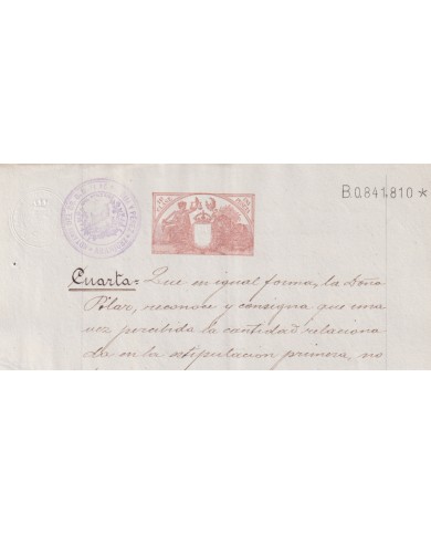 1904-PS-2 ESPAÑA SPAIN REVENUE SEALLED PAPER PAPEL SELLADO 1904 SELLO 11º.