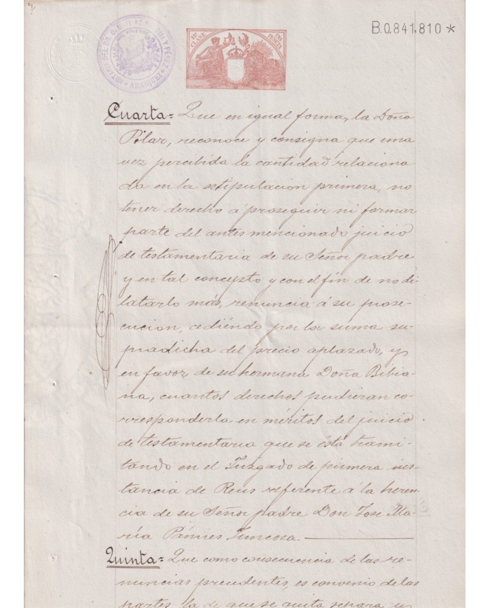 1904-PS-2 ESPAÑA SPAIN REVENUE SEALLED PAPER PAPEL SELLADO 1904 SELLO 11º.