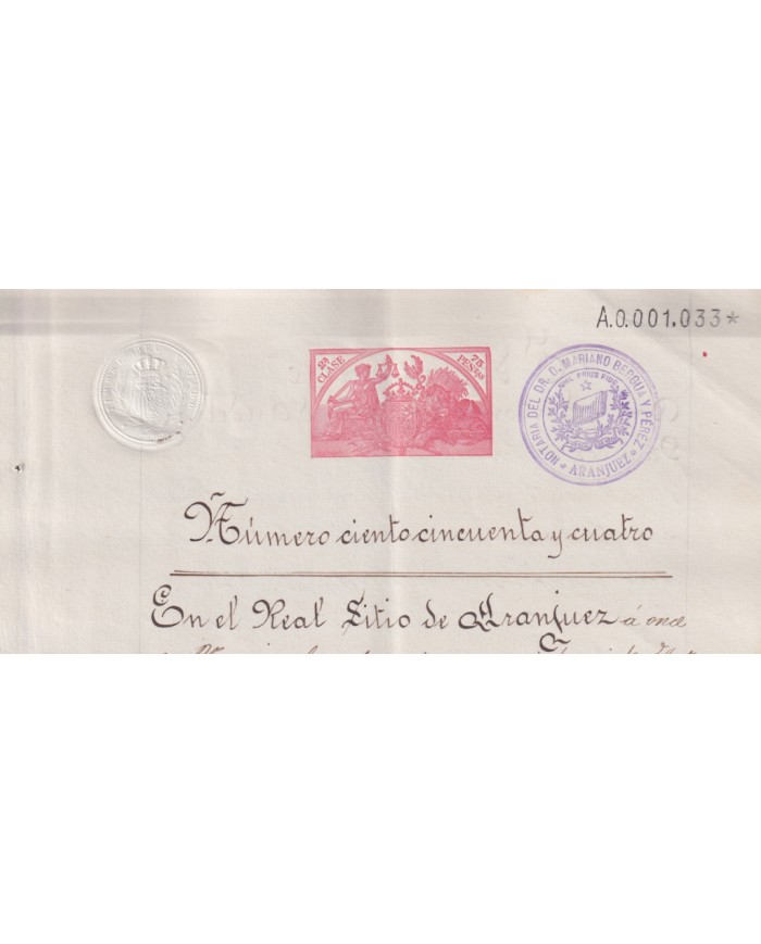 1904-PS-3 ESPAÑA SPAIN REVENUE SEALLED PAPER PAPEL SELLADO 1904 SELLO 2º.