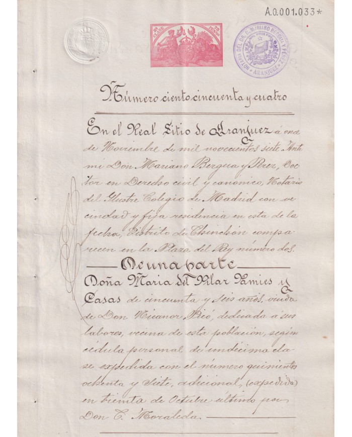 1904-PS-3 ESPAÑA SPAIN REVENUE SEALLED PAPER PAPEL SELLADO 1904 SELLO 2º.