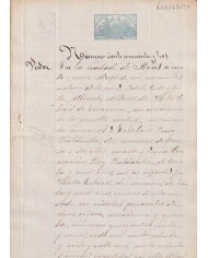 1904-PS-4 ESPAÑA SPAIN REVENUE SEALLED PAPER PAPEL SELLADO 1904 SELLO 7º.