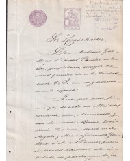 1910-PS-1 ESPAÑA SPAIN REVENUE SEALLED PAPER PAPEL SELLADO 1910 SELLO 1º.