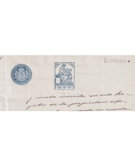 1910-PS-6 ESPAÑA SPAIN REVENUE SEALLED PAPER PAPEL SELLADO 1910 SELLO 11º.