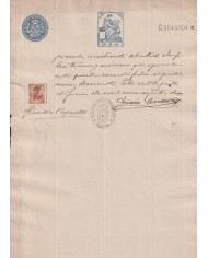 1910-PS-8 ESPAÑA SPAIN REVENUE SEALLED PAPER PAPEL SELLADO 1910 SELLO 11º.