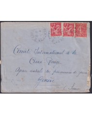F-EX47688 FRANCE WWII 1940 GERMANY OCCUPATION CENSORSHIP TO SWITZERLAND.