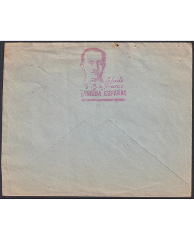 F-EX47699 ITALY 1939 AIR MAIL CENSORSHIP IN CADIZ COVER TO BARCELONA.