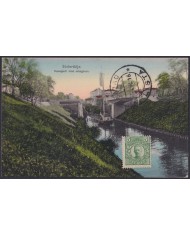 F-EX47713 SWEDEN SVERIGE 1912 POSTCARD TO SPAIN. LISTA CANCEL BILBAO SODERTALJE.