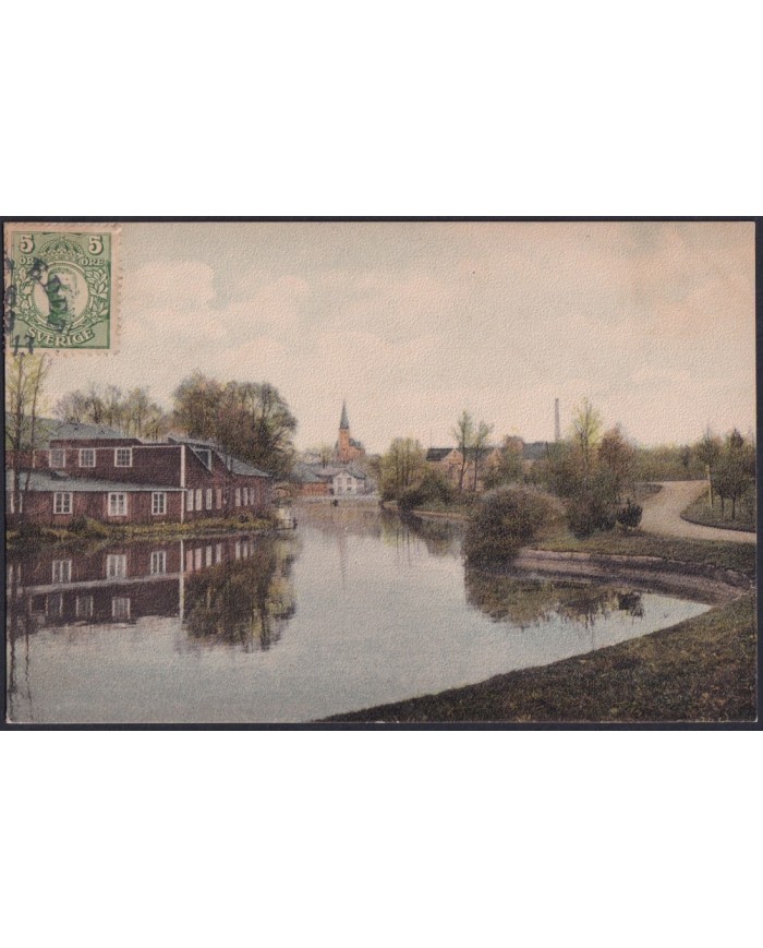 F-EX47730 SWEDEN SVERIGE SUEDE 1913 POSTCARD TO SPAIN. BORAS.