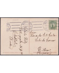 F-EX47720 SWEDEN SVERIGE SUEDE 1914 POSTCARD TO SPAIN. STOCKHOLM HARBOR.