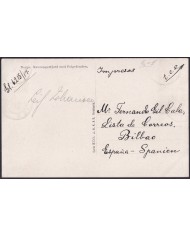 F-EX47726 NORWAY NORGE 1914 POSTCARD TO SPAIN. MOUNTAING LANDSCAPE.