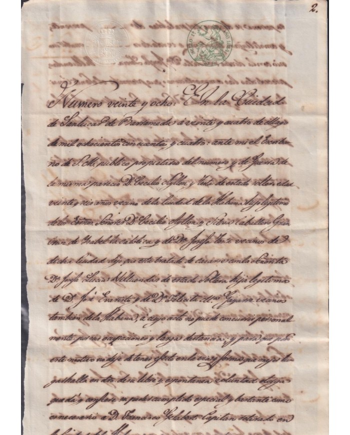 1854-PS-79 ESPAÑA SPAIN REVENUE SEALLED PAPER PAPEL SELLADO 1854 SELLO 1ro.