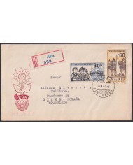 F-EX47747 CZECHOSLOVAKIA 1962 REG FDC CHILDREN & SHIP.