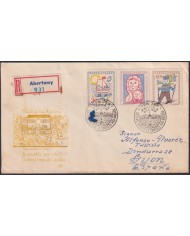 F-EX47748 CZECHOSLOVAKIA 1958 REG FDC CHILDREN & SHIP.