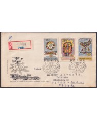 F-EX47750 CZECHOSLOVAKIA 1962 REG FDC INTERNATIONAL PHILATELIC EXPO.