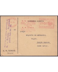 F-EX47761 YUGOSLAVIA 1939 POSTAL MATTER PIGNEY BOWES.