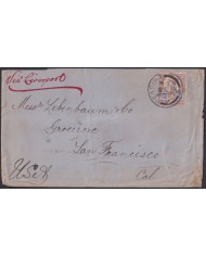 F-EX47770 ENGLAND UK 1898 READING VIA LIVERPOOL TO SAN FRANCISCO USA.