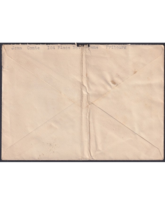 F-EX47773 SWITZERLAND 1938 FRIBOURG TO IRUN CENSORSHIP CENSURA MILITAR.